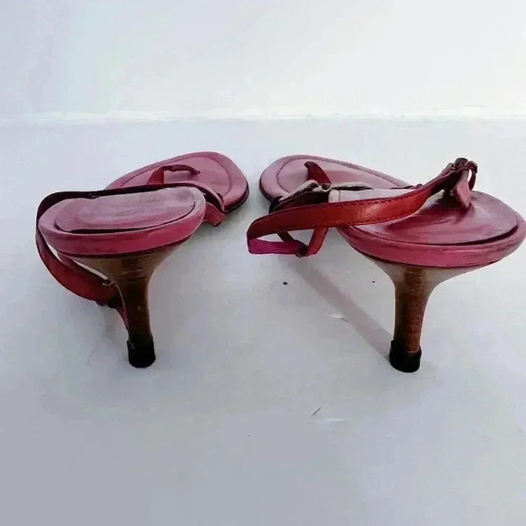 Coach Y2K Vintage Pink Leather Strappy Sandal Kitten Heels Pumps Women's Size 9 - Picture 6 of 12